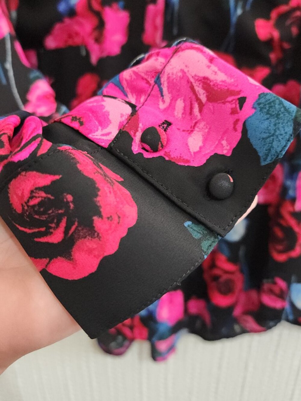 Torrid Harper Plus Size Floral Top Black and Pink Women's Plus Size 3X NEW - Picture 7 of 13